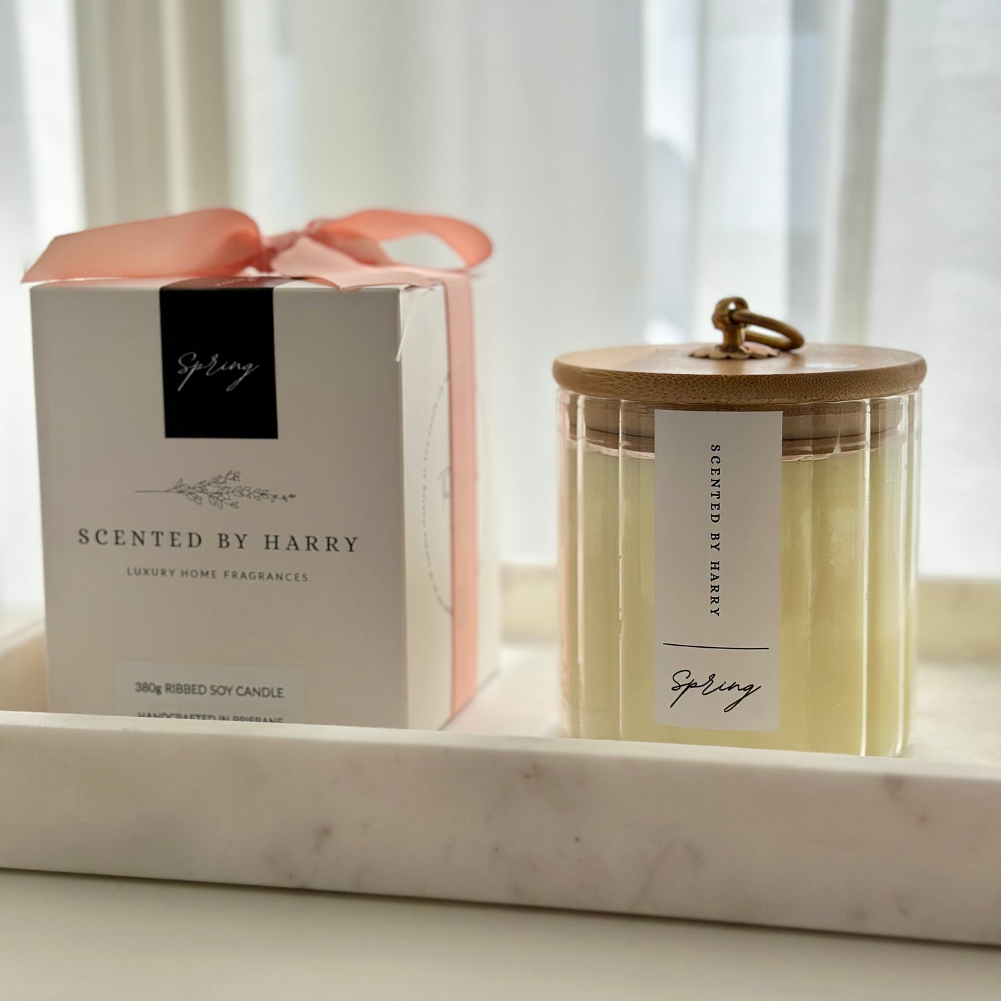Spring Ribbed Candle 380g