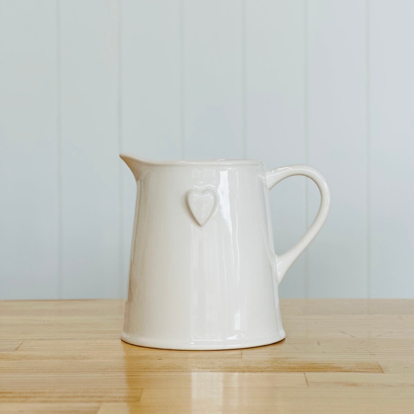 Ceramic White Heart Jug