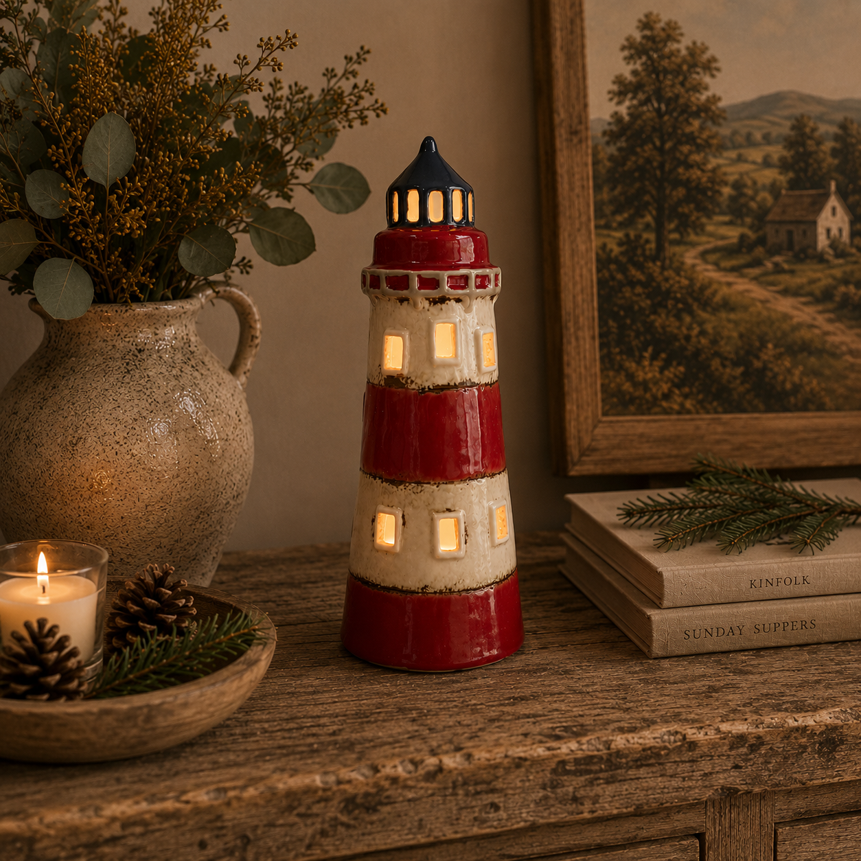 Lighthouse Tea Light House