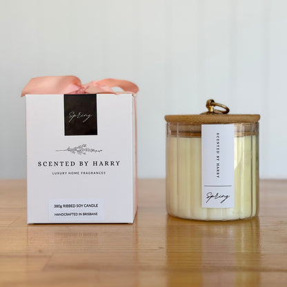 Spring Ribbed Candle 380g