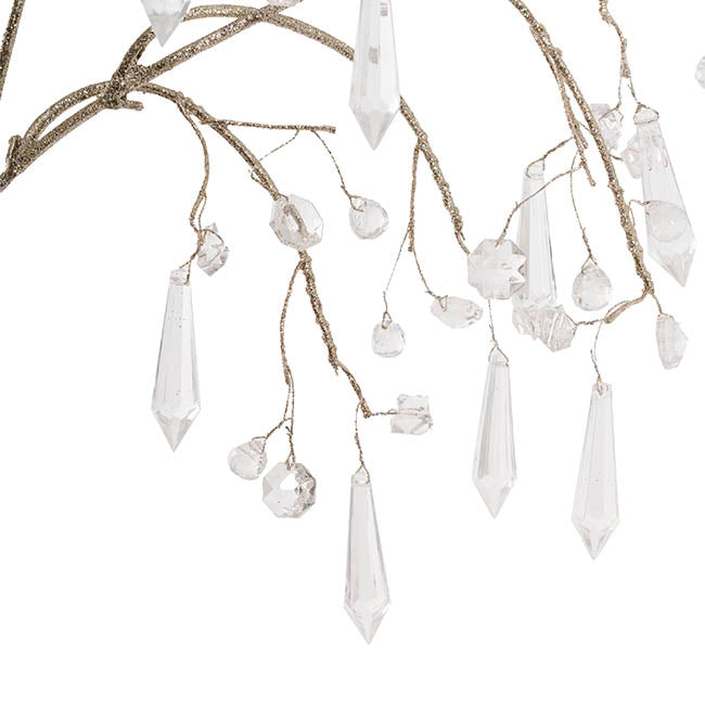 Draping Acrylic Crystal Spray Champagne