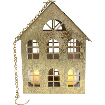Christmas - Gold Tea Light Houses