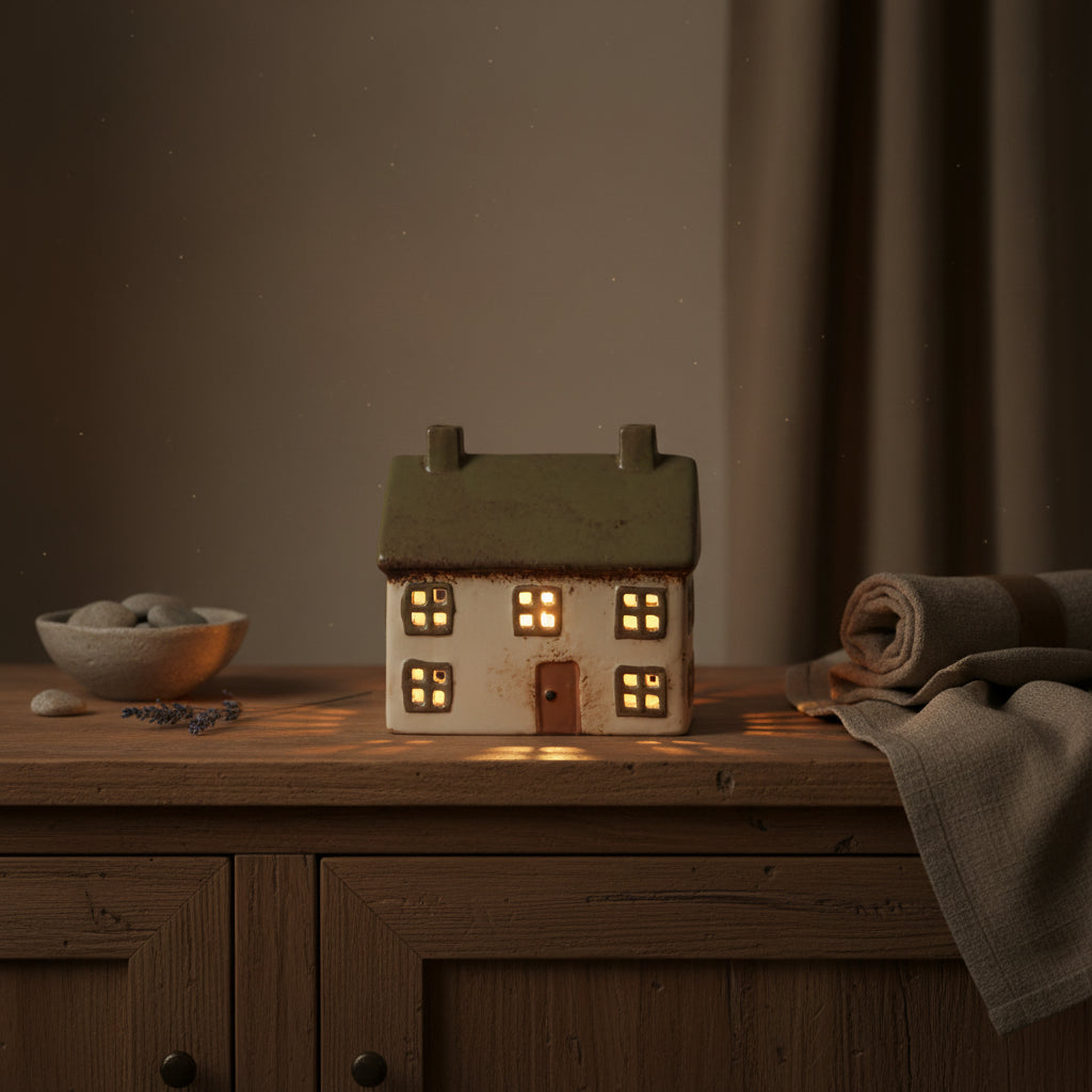 DNU Alsace Cottage Tealight Olive Green