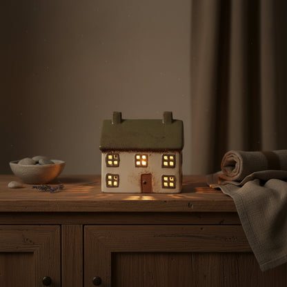 DNU Alsace Cottage Tealight Olive Green