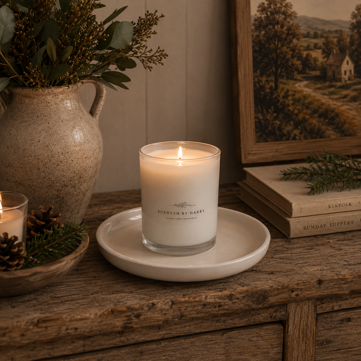 White Rustic Plate