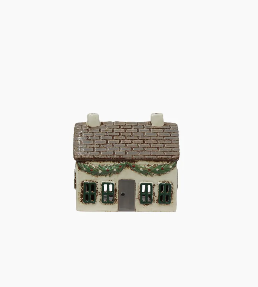 Christmas Tea Light Cottage House with Swag