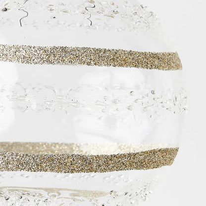Glitter Ball Ornament - Champagne